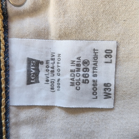LEVI'S 569 MENS JEANS SIZE W36 L30 WASHED BLUE DENIM - Picture 7 of 9